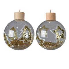 Glob - Glitter Deco - Gold Star and Fir Tree - doua modele - pret pe bucata