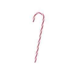 Ornament brad - Plastic Candy Stick with Hanger - Red-White, 9 cm