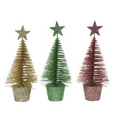 Brad decorativ - Christmas Tree with Star - mai multe culori