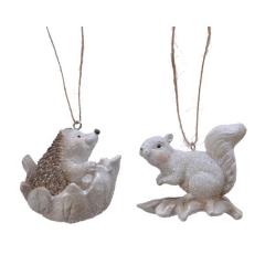 Ornament brad - Animal with Leaf - mai multe modele