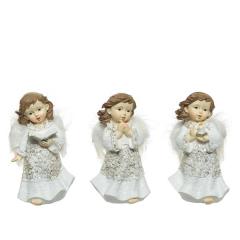 Figurina decorativa - White Glitter Angel - mai multe modele