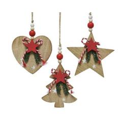 Ornament brad - Bead Hanger with Red Star - mai multe modele