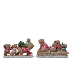 Decoratiune - Bear on Sleigh with Tree - mai multe modele