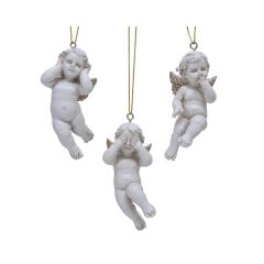Ornament brad - Hear-See-Speak Angel with Hanger - mai multe modele