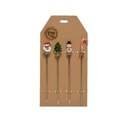 Tepuse - Alloy Tapas Pick - Santa - Snowman - Tree- Candy stick