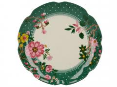 Farfurie-Katie Alice - Eastern Flora Canape Plate Green