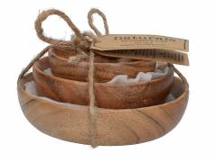 Set 3 boluri - Natural Wood