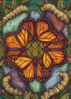 Illustrated Bestiary Puzzle: Monarch Butterfly (750 pieces)