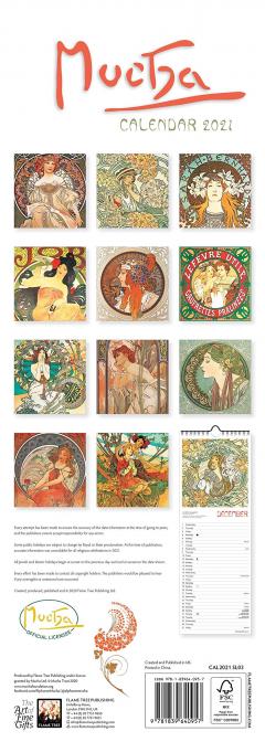 Calendar 2021 - Slim, Art -  Alphonse Mucha