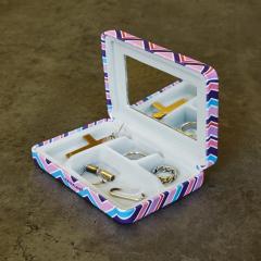 Cutie bijuterii - Portable Striped Jewelry Case - mai multe modele - pret pe bucata