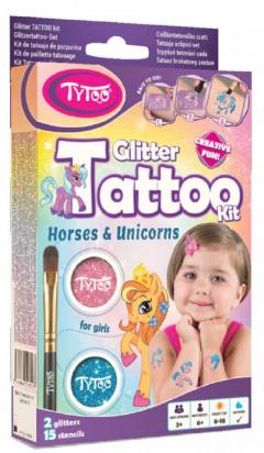 Set tatuaje cu sclipici - Cai si Unicorni 