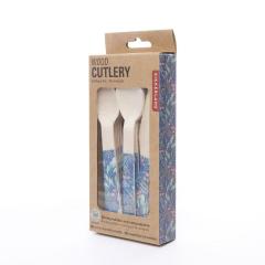 Set tacamuri din lemn - Wood Cutlery Flowers