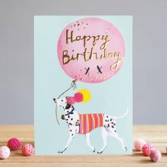 Felicitare - Happy Birthday Dalmatian Dog with Balloons