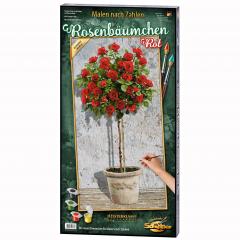 Kit pictura cu numere - Red Rose Tree, 40x80 cm