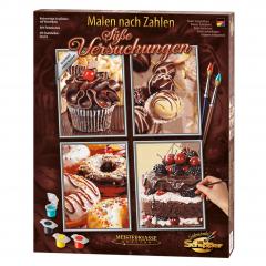 Kit pictura cu numere - Quattro - Sweet Temptations, 36x48 cm