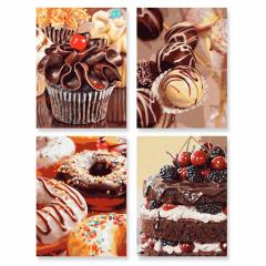 Kit pictura cu numere - Quattro - Sweet Temptations, 36x48 cm