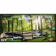 Kit pictura cu numere - Funf - By the Torrent, 132x72 cm