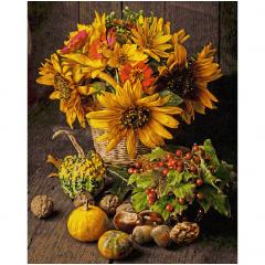 Kit pictura cu numere - Colorful Autumn Still Life, 40x50 cm