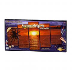 Kit pictura cu numere - Funf - Caribbean Sunset, 132x72 cm