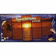 Kit pictura cu numere - Funf - Caribbean Sunset, 132x72 cm