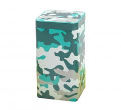 Cutie pentru ceai - Camouflage Petrol, 500g