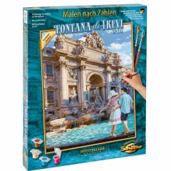 Kit pictura cu numere - Fontana di Trevi in Roma, 40x50 cm