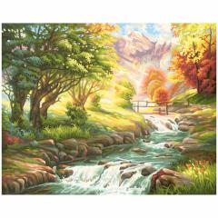 Kit pictura cu numere - By the Trout Brook, 40x50 cm