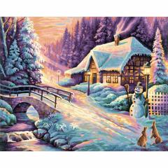 Kit pictura cu numere - The winter, 40x50 cm