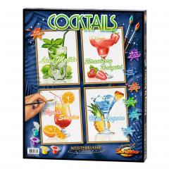 Kit pictura cu numere - Quattro - Cocktails, 36x48 cm