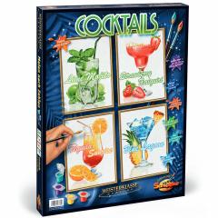 Kit pictura cu numere - Quattro - Cocktails, 36x48 cm