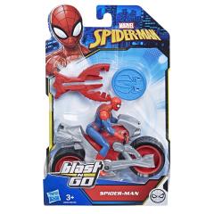MOTOCICLETA LUI SPIDERMAN CU FIGURINA SI LANSATOR