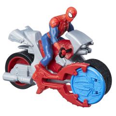 MOTOCICLETA LUI SPIDERMAN CU FIGURINA SI LANSATOR