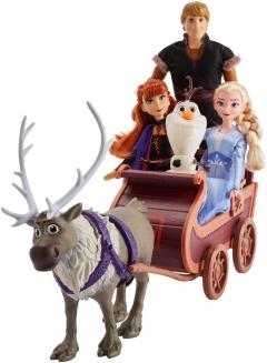 Set de joaca Disney Frozen II - Aventuri pe sanie, 5 personaje