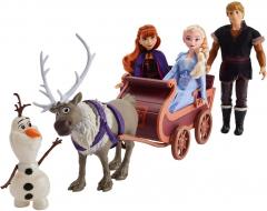 Set de joaca Disney Frozen II - Aventuri pe sanie, 5 personaje