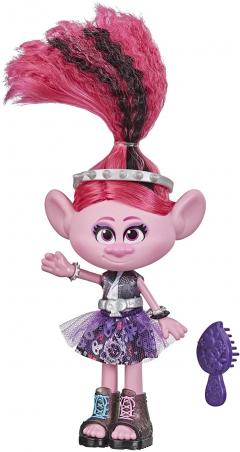 TrollsSA Papusa Poppy Rock Style Deluxe Fashion