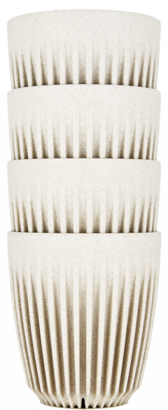 Set 4 cani Huskee Cup - Natural White - M