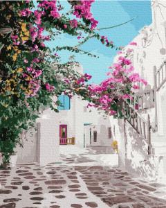 Set pictura pe numere - Vacation in Greece, 40x50 cm