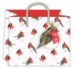 Punga de cadou - Landscape - Christmas Robins