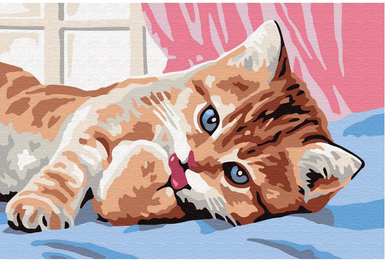 Cat paint. Рисование по номерам кошка. Картина по номерам 