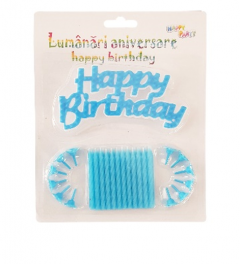 Lumanari aniversare Happy Birthday - mai multe culori