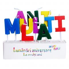 Lumanari aniversare - Litere La Multi Ani