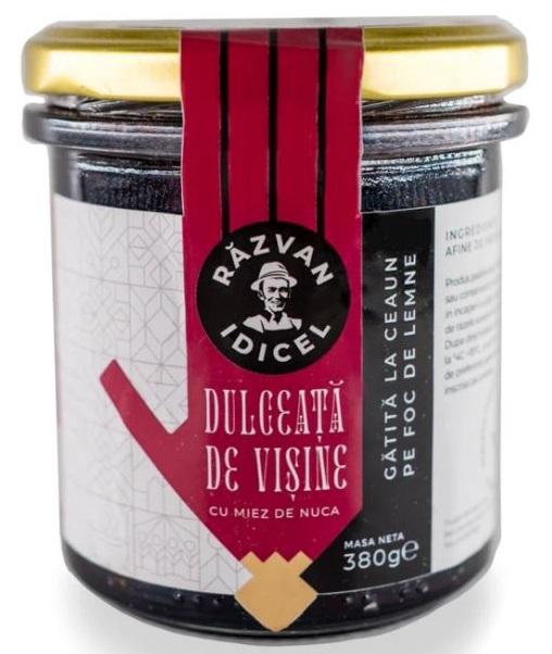 Dulceata de visine cu miez de nuca Razvan, 380g