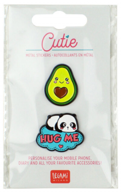 Set 2 stickers metalice - Cutie - Hug Me