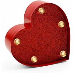 Mini lampa - Heart With Glitter