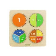 Puzzle din lemn - Fractii