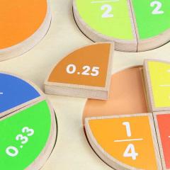 Puzzle din lemn - Fractii