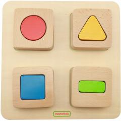 Puzzle din lemn - Forme geometrice