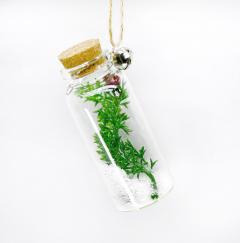 Decoratiune Craciun - Glass Bottle, crenguta verde