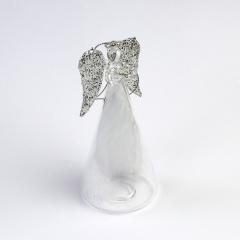 Decoratiune Craciun - Glass Angel with Feather