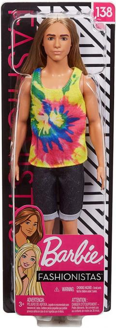 Papusa Barbie Fashionistas - Ken cu maieu multicolor